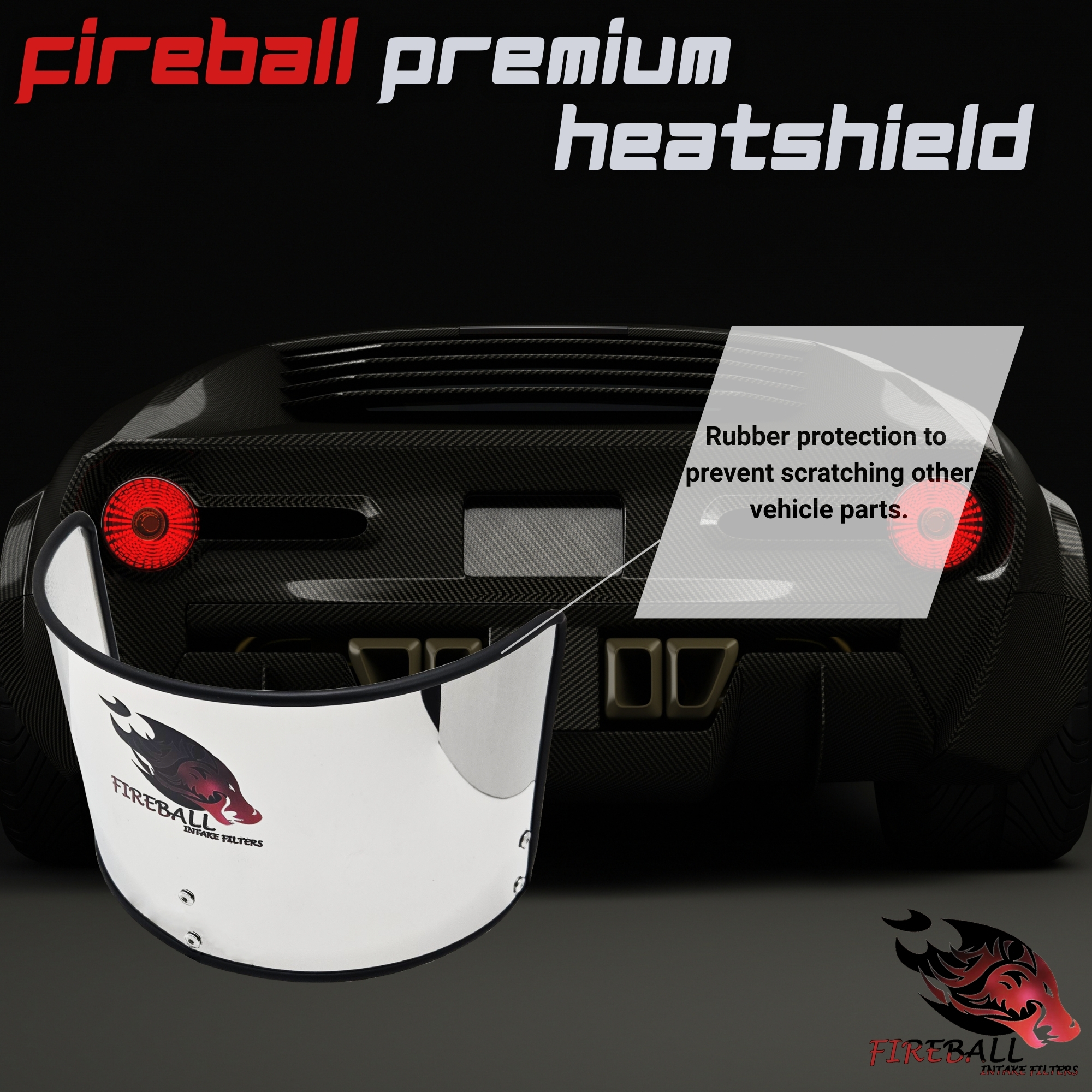 FireBall Performance Cold Air Intake Heat Shield – Universal Fit - Image 3