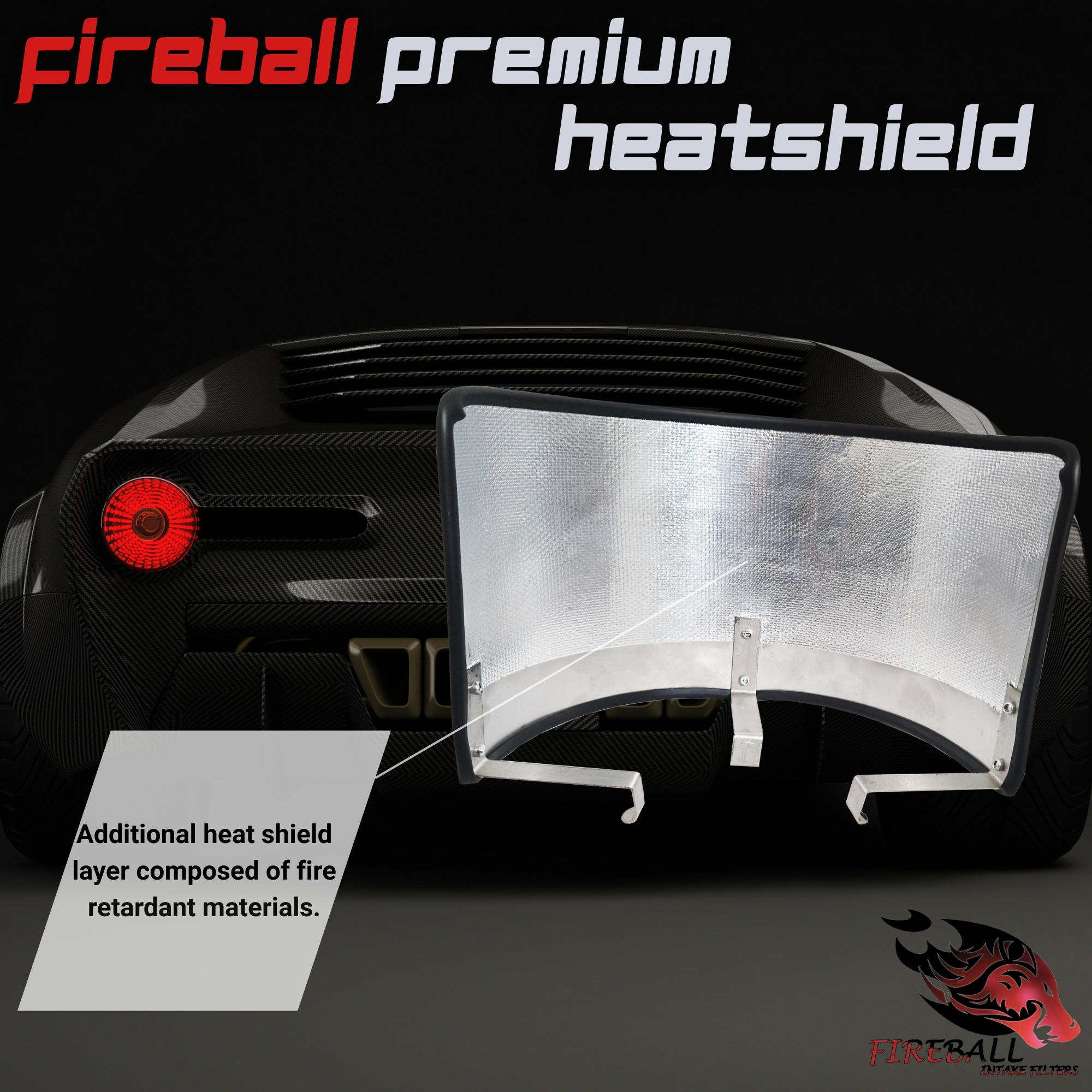 FireBall Performance Cold Air Intake Heat Shield – Universal Fit - Image 6